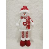 Figurina Craciun, Flippy, Om de Zapada, Picioare Telescopice, Inaltime Reglabila 44-54cm, Rosu