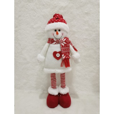 Figurina Craciun, Flippy, Om de Zapada, Picioare Telescopice, Inaltime Reglabila 44-54cm, Rosu foto