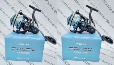 SET 2 Mulinete Feeder si Crap PRO FL POLEX Feeder PF6500 tambur Long Cast foto