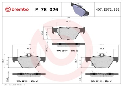 BREMBO P 78 026 PRIME LINE set placute frana,frana disc foto