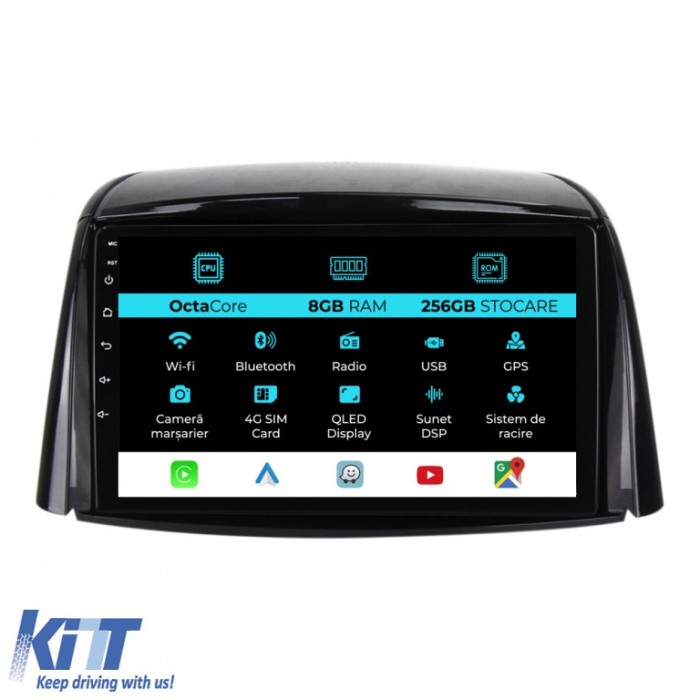 Navigatie Dedicata Renault Koleos (2008-2016), 9Inch, 8Gb Ram, 256Gb Stocare, Carplay Performance AutoTuning