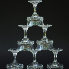 Villeroy & Boch Set de pahare cristal 24 % PbO de lichior Lucretia anii 1970