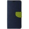 Husa tip carte cu stand Fancy Book bleumarin cu verde pentru Samsung Galaxy A22 5G