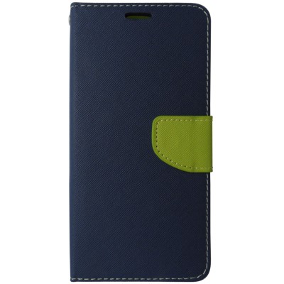 Husa tip carte cu stand Fancy Book bleumarin cu verde pentru Samsung Galaxy A22 5G foto