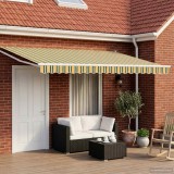 vidaXL Marchiză retractabilă manuală cu led-uri 4 &times; 3 m 3419301