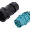 Conector circular mamă 5 pini argintat 20A 250V