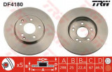 Disc frana MERCEDES CLK Cabriolet (A208) (1998 - 2002) TRW DF4180