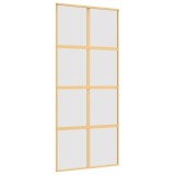 Cumpara ieftin Usa glisanta, auriu, 90x205 cm, sticla ESG mata si aluminiu