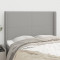 vidaXL Tăblie de pat cu aripioare gri deschis 147x16x118/128 cm textil