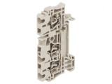 Conector de &Icirc;mbinare Șine 2,5mm2, 3 Borne, Bej, Lățime 5,1mm