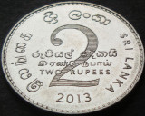 Cumpara ieftin Moneda exotica 2 RUPII / RUPEES - SRI LANKA, anul 2013 *cod 1381 B, Asia
