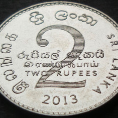Moneda exotica 2 RUPII / RUPEES - SRI LANKA, anul 2013 *cod 1381 B