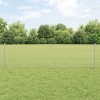 &Icirc;mprejmuire din s&acirc;rmă sudată cu 22 de st&acirc;lpi Argintii 0.6x50 m Oțel