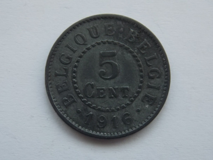 5 CENTIMES 1916 BELGIA-XF
