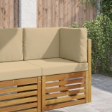 vidaXL Perna pentru canapea de exterior 3 pcs Bej Poliester 900747