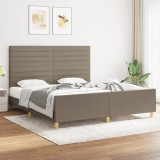 Cumpara ieftin Cadru de pat fără saltea, gri taupe, 180x200 cm, textil