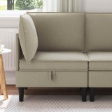 vidaXL Canapea colț cu depozitare Nisipiu Catifea 42027089