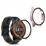 Set 2 huse pentru Xiaomi Mi Watch/Mi Watch Color Sport, Kwmobile, Transparent/Roz, Plastic, 58467.03