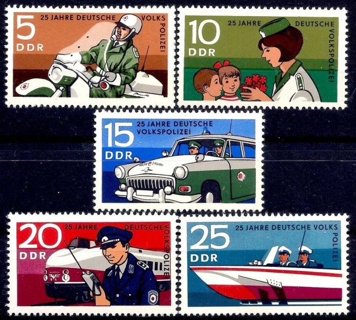 DDR 1970 - Politia, transport, vehicule, serie neuzata