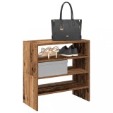 VidaXL Rafturi pentru pantofi 2 buc Lemn vechi stivuibil 60x30x30,5 cm