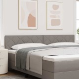 Cumpara ieftin Tăblie cap cu lumini cu bandă LED Gri taupe 200 cm țesătură