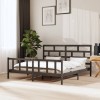 VidaXL Cadru de pat, gri , 200x200 cm, lemn masiv de pin 3101370