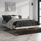 VidaXL Cadru de pat, gri sonoma, 135x190 cm, lemn prelucrat