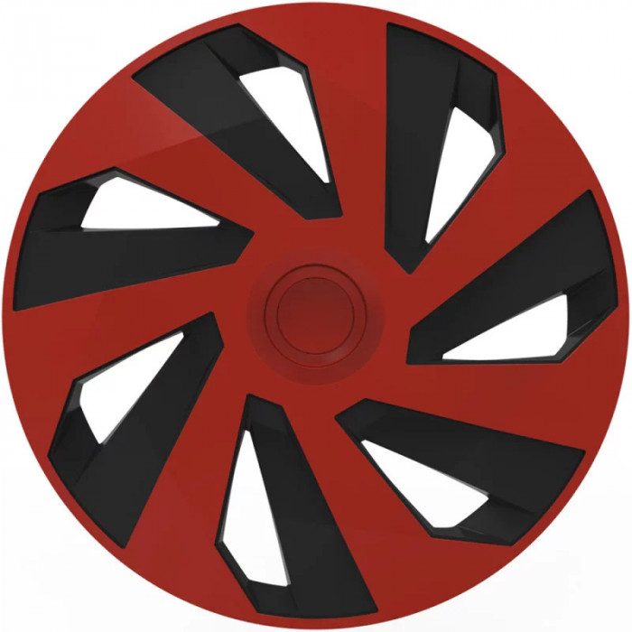 Set capace roti auto Cridem Vector 4buc - Rosu/Negru - 14&#039;&#039; - Resigilat Garage AutoRide