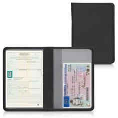 Husa pentru documente auto, Kwmobile, Negru, Piele ecologica, 50103.01 foto