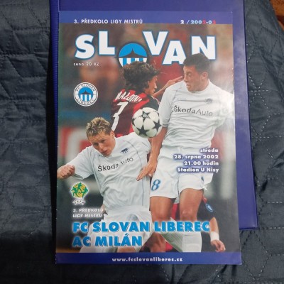 Program Slovan Liberec - A C Milan foto