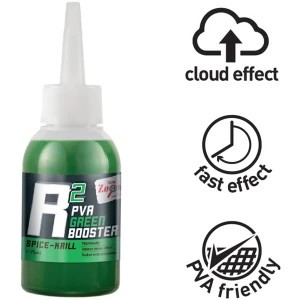 Atractant Lichid Carp Zoom R2 PVA Green Booster, Spice Krill, 75ml