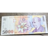 BNKRO05 Bancnota veche 1000 lei 1998 Mihai Eminescu hirtie Romania una mie lei circulata bani vechi colectie numismatica