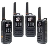Kit 4 statii radio portabile PNI PMR R80 PRO 0.5W, 16 canale, Waterproof IP67, cu lanterna LED, buton SOS, VOX, USB-C