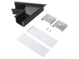 Conector Aluminiu Anodat 60&deg; Negru VARIO30-07