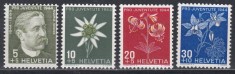 Elvetia 1944 - Juventute - 100 de ani de la nașterea lui Numa Droz - Flori, MNH foto