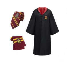 Costum carnaval copii Harry Potter, cu cravata si fular, IdeallStore®, 3-5 ani