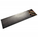 Cumpara ieftin Covor de bucatarie lavabil model sticla vin, 60x300 cm, catifea