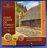 C I P R U 2017 -Set monetarie 1 cent -2 euro -Monument. din Cipru -folder / BU, Europa