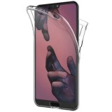 Husa Full TPU 360&deg; (fata + spate) pentru Huawei P20 Pro, Gri Transparent