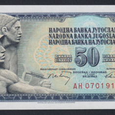 IUGOSLAVIA █ bancnota █ 50 Dinara █ 1968 █ P-83c █ UNC █