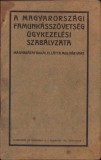 A1584 A Magyarorsz&aacute;gi famunk&aacute;ssz&ouml;vets&eacute;g &uuml;gykezel&eacute;si szab&aacute;lyzata, 1911