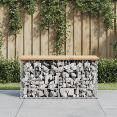 Banca de gradina, design gabion, 83x31,5x42 cm, lemn masiv pin GartenMobel Dekor