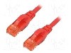 Cablu patch cord, Cat 6, lungime 2m, U/UTP, DIGITUS - DK-1612-020/R