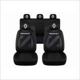 Set Huse Scaune Universale Nero Negru Personalizate cu Renault Nou