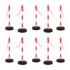 Set stalp semnalizare trafic, cu lant din plastic de 10 m GartenMobel Dekor, vidaXL