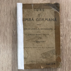 Curs de limba germana/ Ed. Cartea Românească/ 1920//