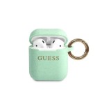 Husa Originala Guess AirPods 1 / 2 - GUACCSILGLGN, Verde, Silicon