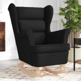 vidaXL Scaun balansoar, negru, 74x90x102 cm, material textil