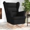 vidaXL Scaun balansoar, negru, 74x90x102 cm, material textil