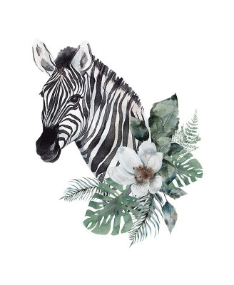 Sticker decorativ Zebra, Multicolor, 67 cm, 5825ST foto